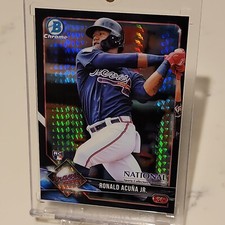 2018 Bowman Chrome  National - Ronald Acuna Jr. RC - Black Prizm Refractor 1/1
