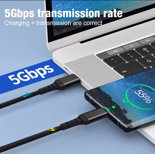 USB A to Type C Cable 3A Fast Charger Braided 1M 2M for Android Samsung Lead - Zdjęcie 20 z 23