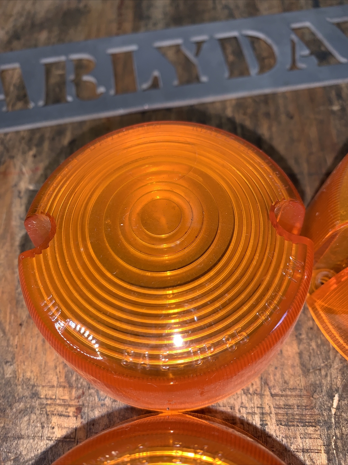 HarleyDavidson Amber Front & Rear Turn Signal Lens Caps OEM Xl Fxr Fxd