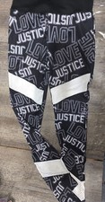 Girls justice high waist colorblock Mesh logo legging size 12 new