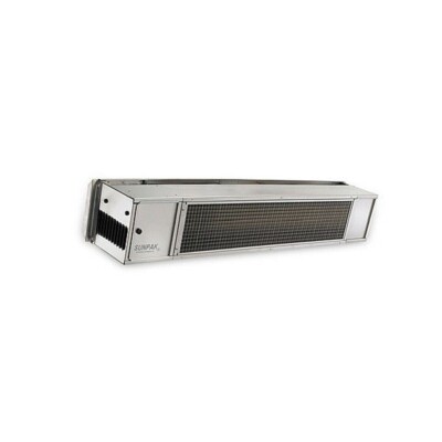 DST-60N Brushed stainless steel housing, Two-Stage patio heater Nat Gas.  60,000