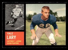 1962 TOPPS YALE LARY DETROIT LIONS #56 EX X9946