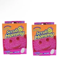 2 Scrub Mommy Dual-Side Scratch Free Scrubber Sponges  New