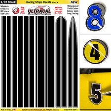 1/32 Slot Car decals Model Waterslide Racing Stripes 4 Fits Fly Slot It