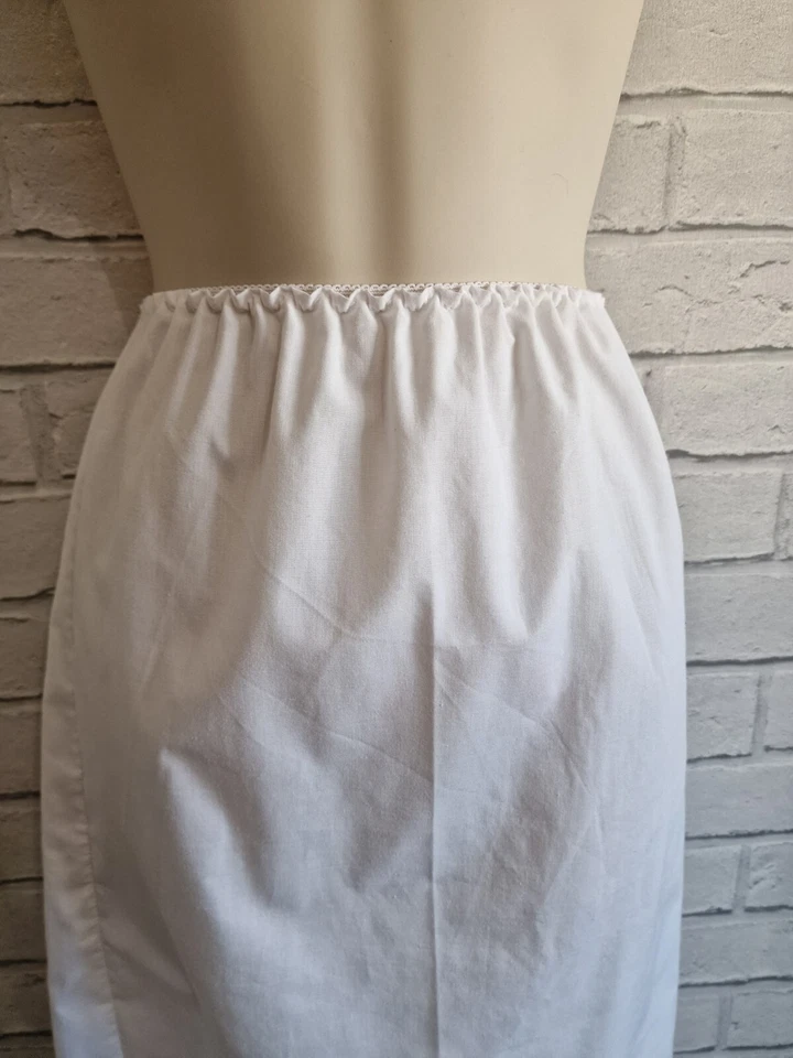 Винтажная юбка нижняя юбка белое английское кружево кружево ретро размер 10 12 - Изображение 4 из 4