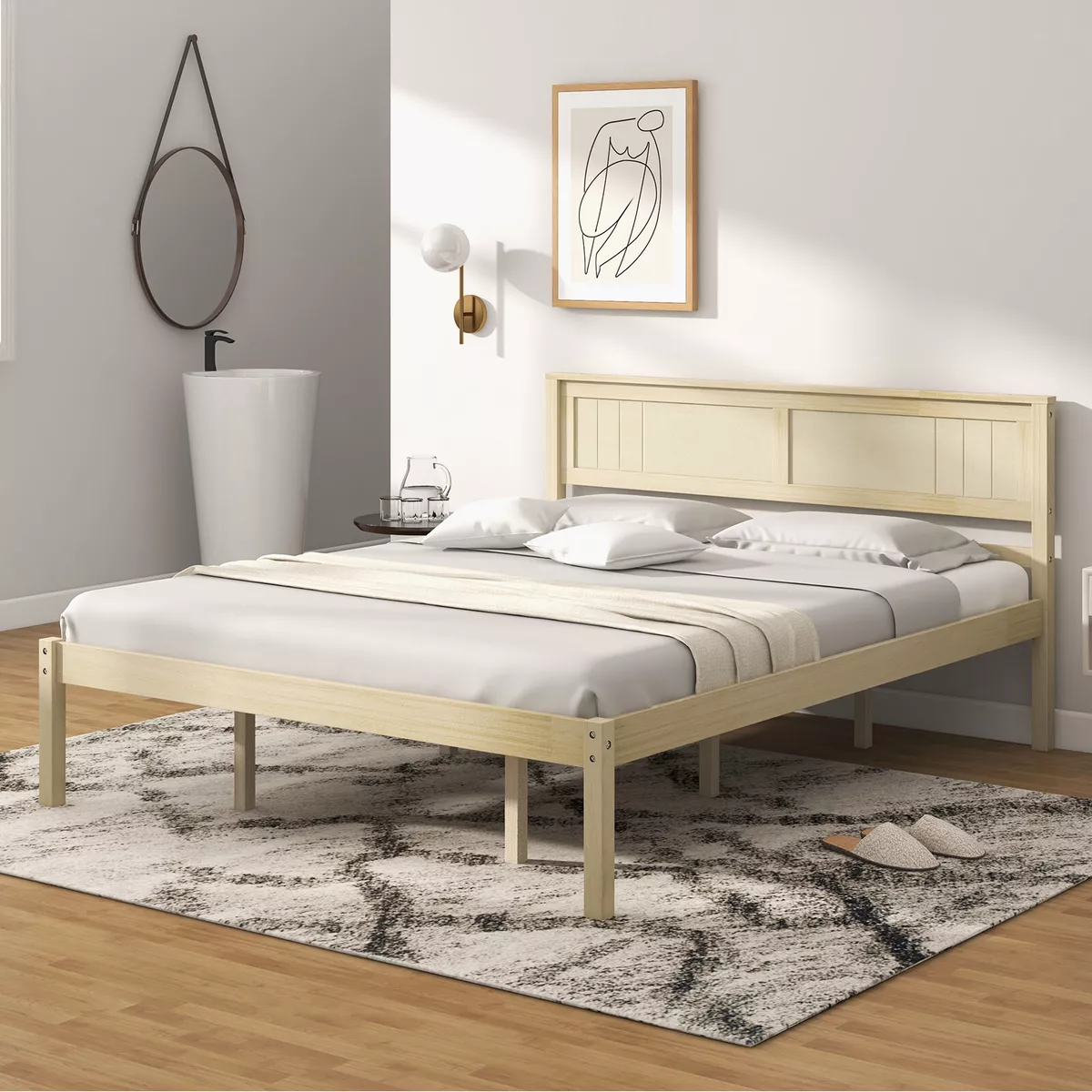 Natural 2024 headboard queen