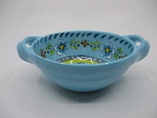 LE CADEAUX MELAMINE MADRID TORQUOISE SMALL HANDLED BOWL - 5 7/8" x 2" 0906H
