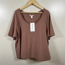 Athleta Outbound Scoop Tee T-shirt Size 3X Brown Athletic Active Basic Layer