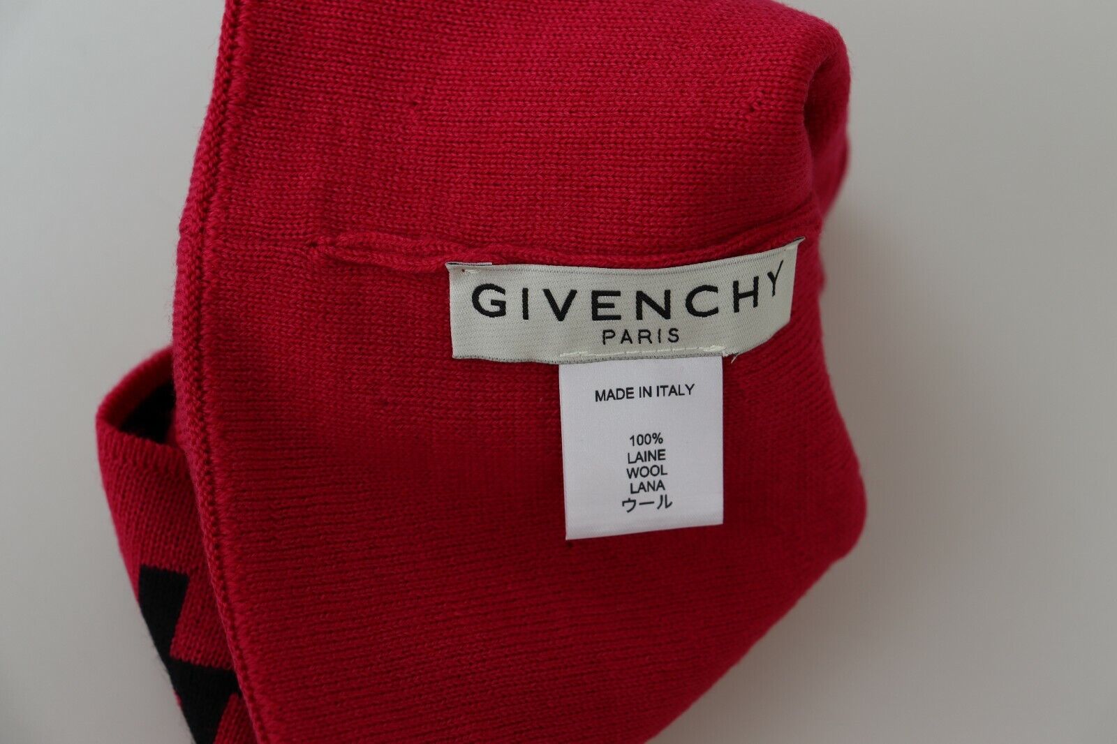 GIVENCHY Paris Pink Wool Hat Logo Beanie Unisex Men Women One Size