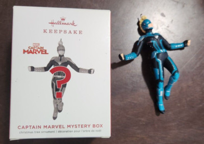 Hallmark 2019 Captain Marvel Mystery Blue-Green Black Teal Christmas Ornament