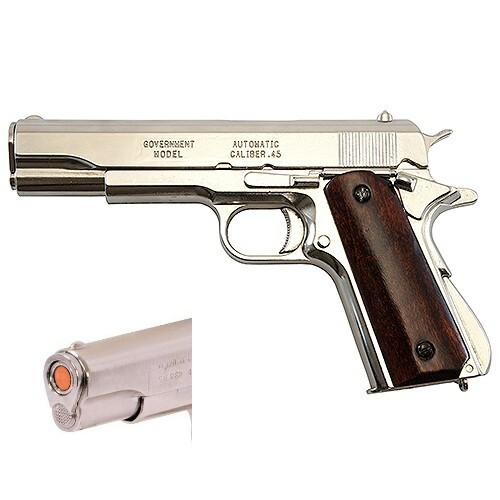 Denix Colt 1911A1 Non-Firing Replica Gun, Wood Grips in Nickel | eBay