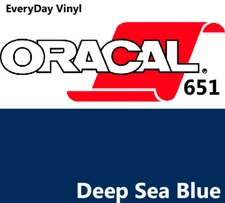 12"x5' -Deep Sea Blue - Oracal 651-shiny Adhesive Vinyl-Craft Hobby Sign Cutters