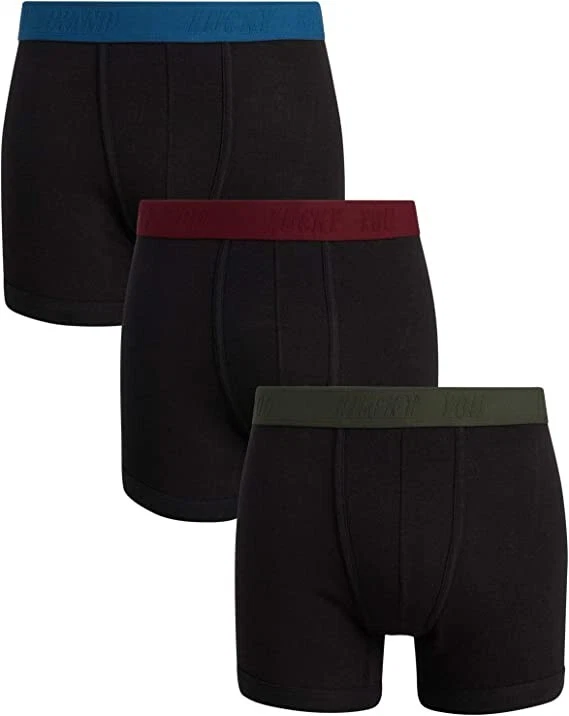 Boxer slip homme marque Lucky L 36 38. Lot de 3 Supreme Soft avec pochette contour neuf