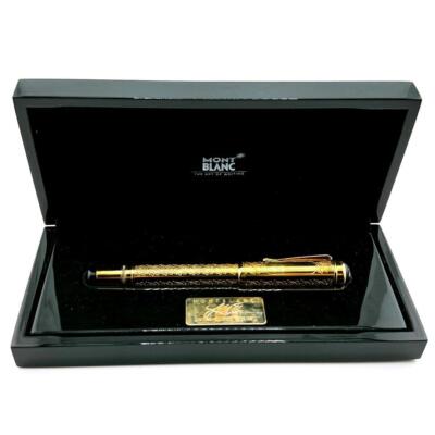 Montblanc Fountain Pen Patron Series 1994 Louis XIV 18K With Case