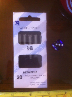 Nähnadeln Größe 5/10 Zwischen Gobelin x20 Stickerei Neu Whitecroft