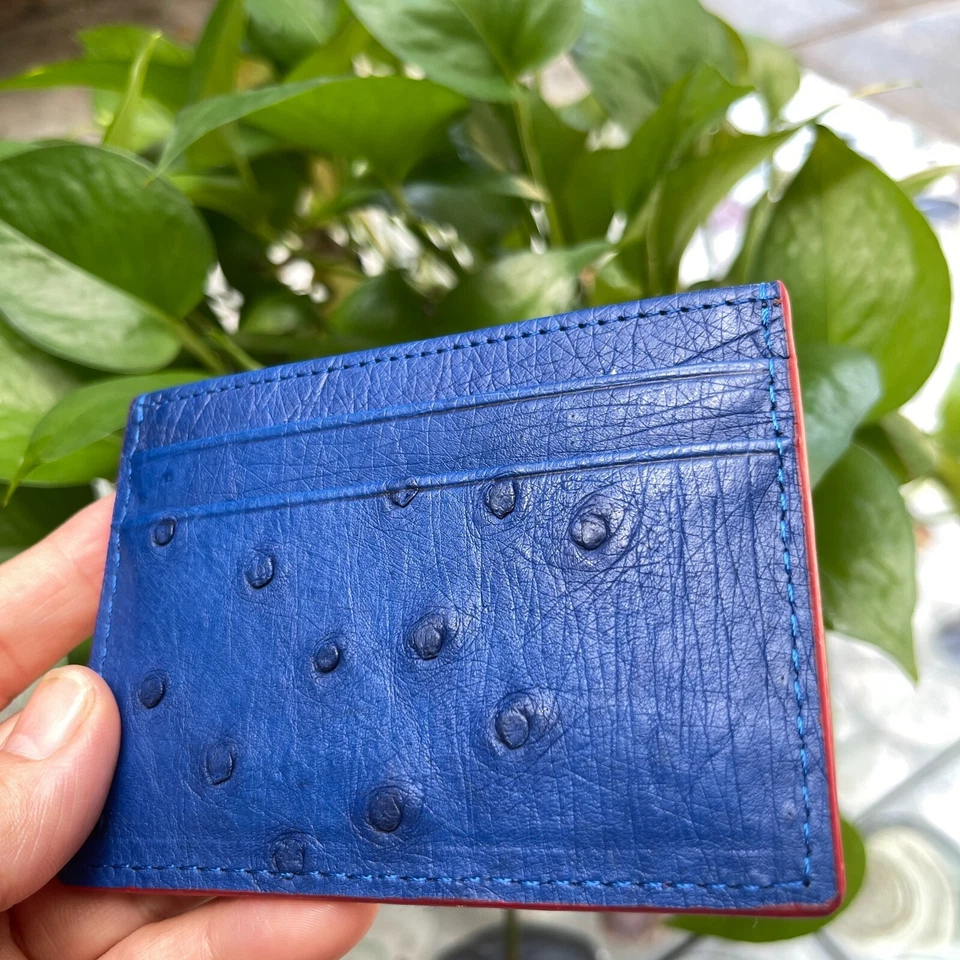 GENUINE OSTRICH LEATHER SKIN CREDIT CARD HOLDER/ WALLET CARD HOLDER FOR MEN - Image 3 of 4