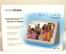 Photoshare My Luma 7  White Lightning WiFi Digital Photo Smart Frame New In Box