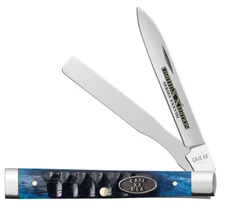 CASE XX KNIVES USA GATOR JIG OCEAN BLUE BONE BABY DOC KNIFE 2 BLADE 53986