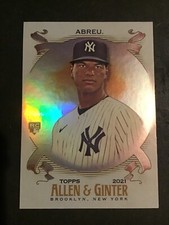 2021 Allen & Ginter Albert Abreu Rookie Hot Box Foil NY Yankees 