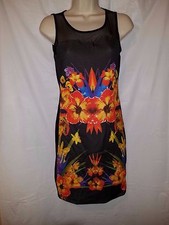 NWT woman dress Black & Orange by Dots sizes M,L,XL