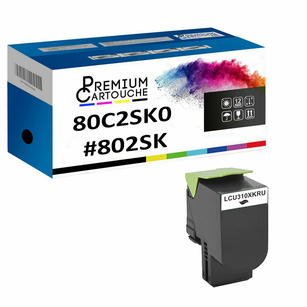 Toner 80C2SK0 Noir haute précision PREMIUM CARTOUCHE compatible série CX