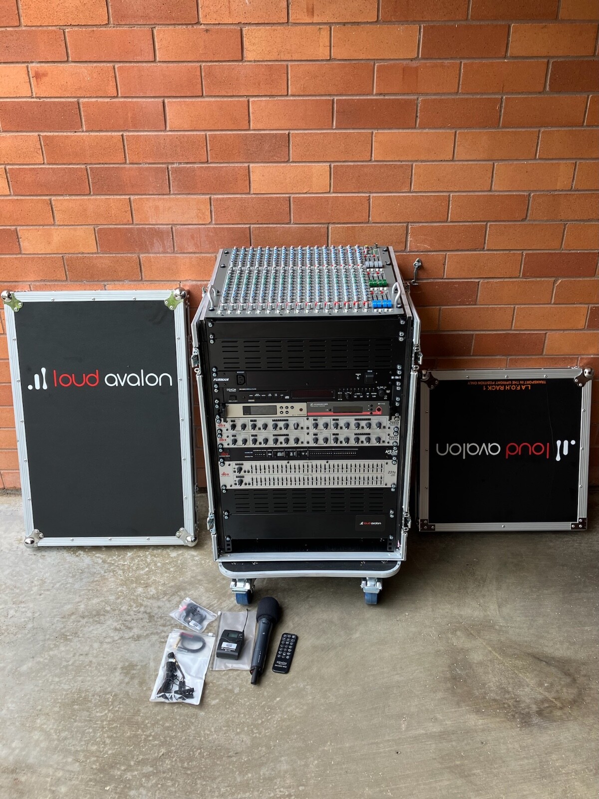 Pro Audio Road Case With Equipment (Mixer, Player, Processors, AFS, EQ