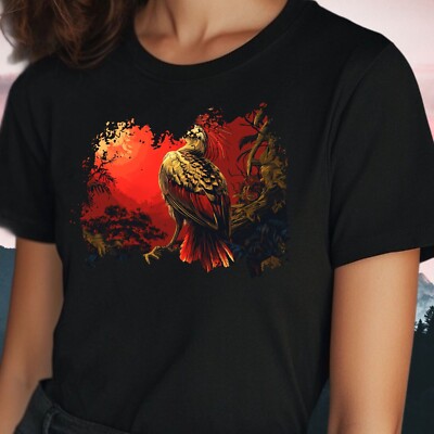 Frauen T-Shirt Hoatzin Vogel Roter Mond Motiv Baumwolle Größe S bis 3XL