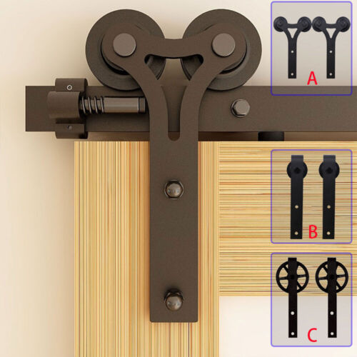 CCJH 4-20FT Sliding Barn Door Hardware Closet Track Kit for Single/Double Door - 第 1/15 張圖片