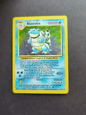 Blastoise 2/102 Base Set Holo Unlimited Holo Rare Pokemon Blastoise 2/102 Base Set Holo Unlimited Holo Rare Pokemon