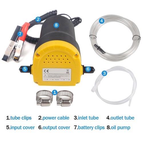 12V 60w Electric Car Diesel Engine Oil Pump Fuel Transfer Extractor Suction Pump - Picture 9 of 10