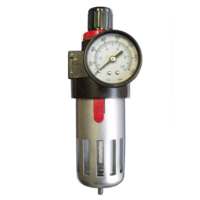 Druckminderer Wartungseinheit AR2000 – 1/4 Zoll, Mit Manometer, Aluminium, Für Druckluft & Wasser, Filterregler Für Kompressor Druckminderer Wartungseinheit AR2000 – 1/4 Zoll, Mit Manometer, Aluminium, Für Druckluft & Wasser, Filterregler Für Kompressor