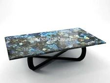Online Sale On Labradorite Stone Dining Top Center Table Bar & Kitchen Top Decor