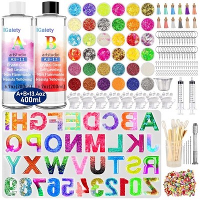Backward Letter Molds Starter Kit - Silicone Resin Craft