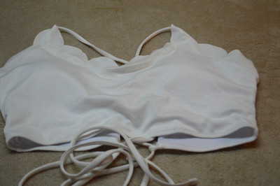 Womens size 2XL Padded sun top US size 12 Lace up Back  lined