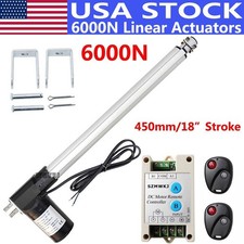 450mm 18" Electric Linear Actuator 6000N 1320lbs Lift W/ Controller 12V DC Motor