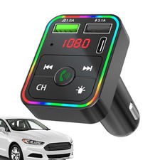 Cargador De Carro Bluetooth FM Transmisor Inal mbrico Adaptador Radio USB