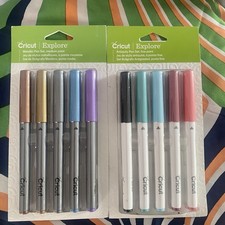 Cricut Explore Pen Set Bundle - Metallic Medium 1.0mm Antiquity Fine 0.4mm New