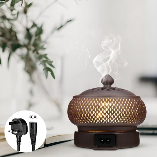 Electric Incense Bakhoor Burner Timer & Temperature OIL WAX OUD Free Bakhoor