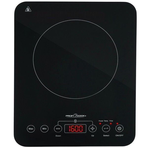 Proficook Induktions-Einzelkochplatte PC-EKI 1062 Schwarz/Silber, Neu-image