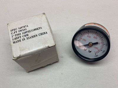 #ad #ad Grainger169787A C PT 5WZ41Air Oil Pressure Gauge 1 4 NPT 2 Inch P505 160PSI $15.00