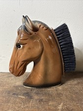 Ceramic Horse Head Lint Brush Japan Brown 5.5