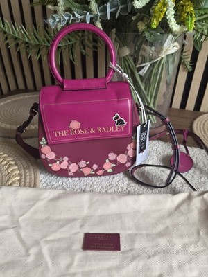 RADLEY The Rose And Radley Jubiläumsbild kleine Leder Multiway Tasche neu mit Etikett