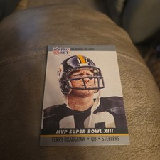 1990 Pro Set. Terry Bradshaw- MVP Collectible #13 - Pittsburgh Steelers.