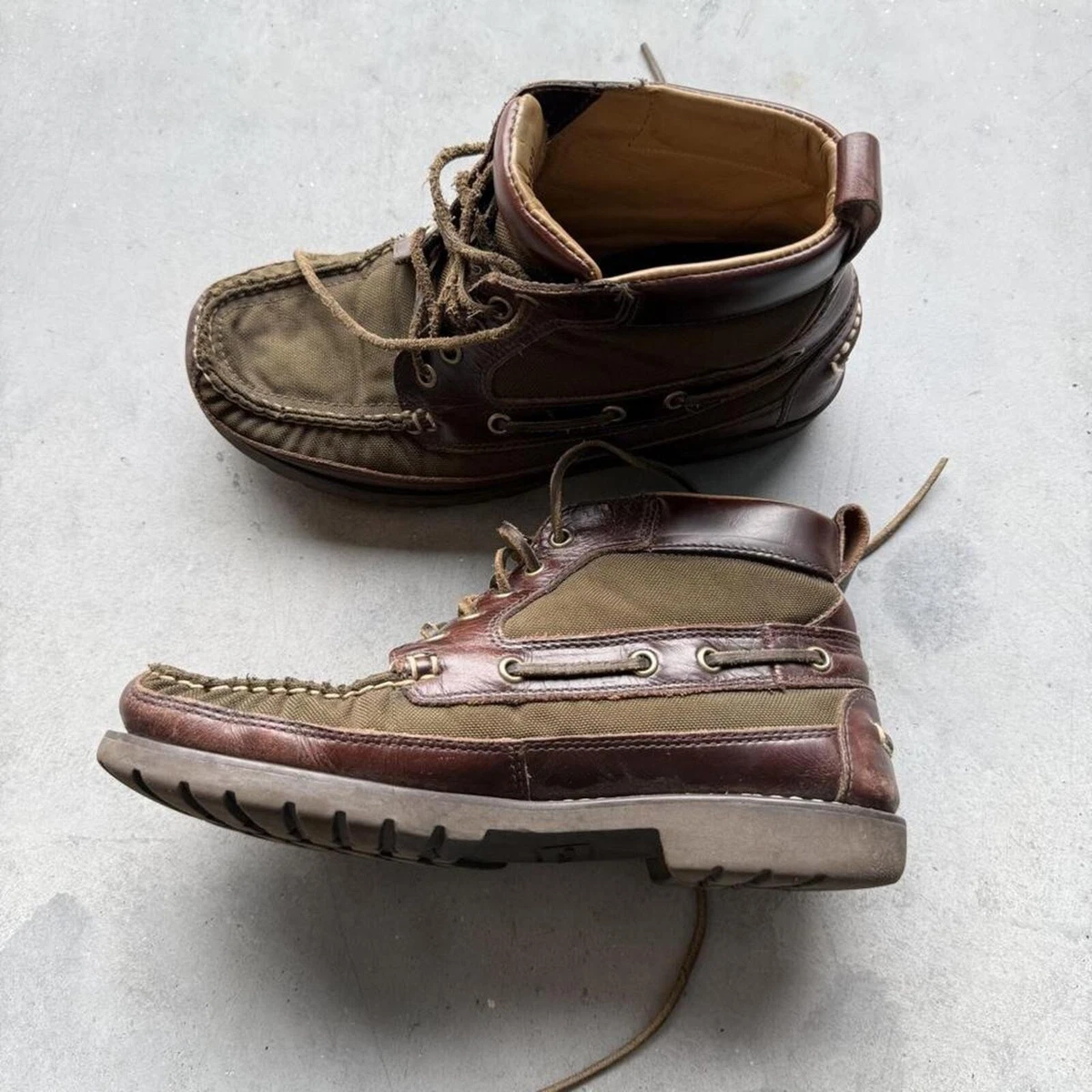 Vintage L.L.Bean leather & canvas boots Size 7.5 L.L.Bean is an iconic Maine company that was built on the  main image 4