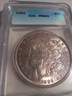 1889 P SILVER MORGAN DOLLAR * ICG MS 63 * TAKE A LOOK