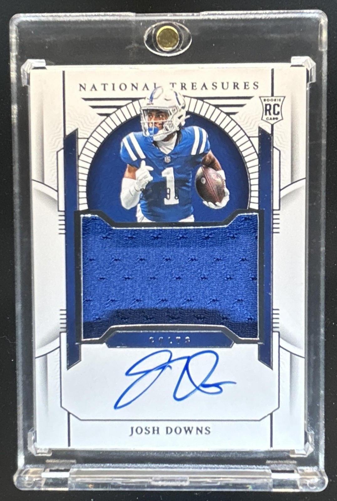 Josh Downs Panini National Treasures #175 Patch Autograph