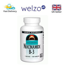 Source Naturals 100 Tablets Niacinamide B3 1500mg Non-GMO Vegetarian-Friendly