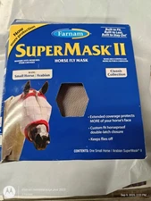 Farnam SuperMask II Classic Horse Fly Mask with Ears, Horse size Small Arabian