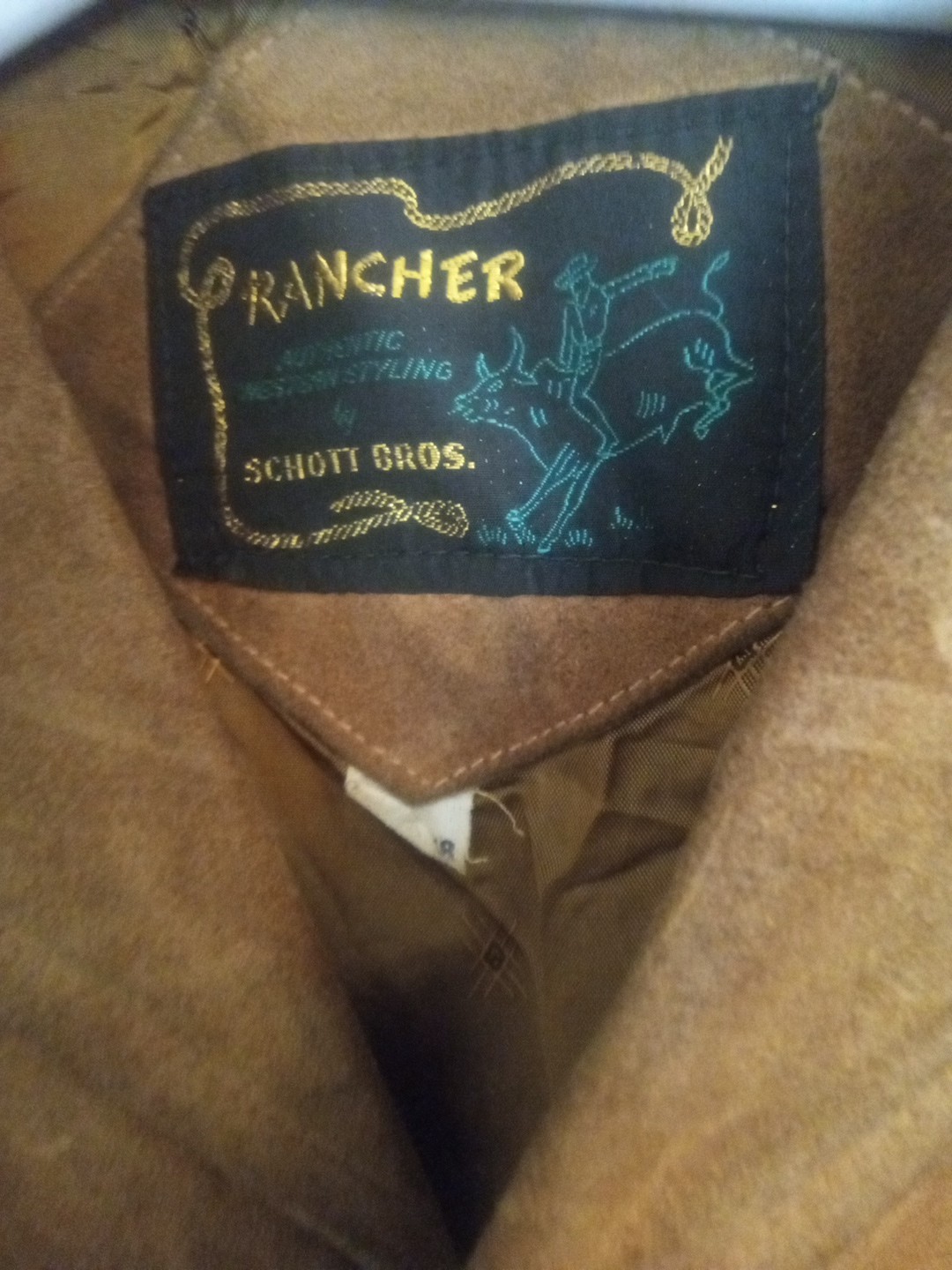 Rancher Western Vintage Jacket By Schott Bros Fringe Leather MADE IN USA Sz 38