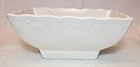 Vintage McCoy White/Cream Footed Planter w/ Wavy Pattern Pedestal, Mark 7
